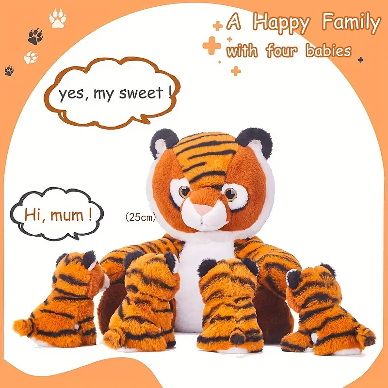 Fuzzy Stuffed Tiger Plush