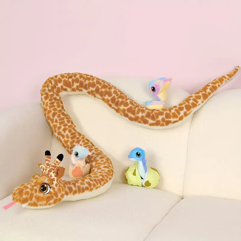 Fluffy Baby Snakes Stuffed Giraffe Snake Plush