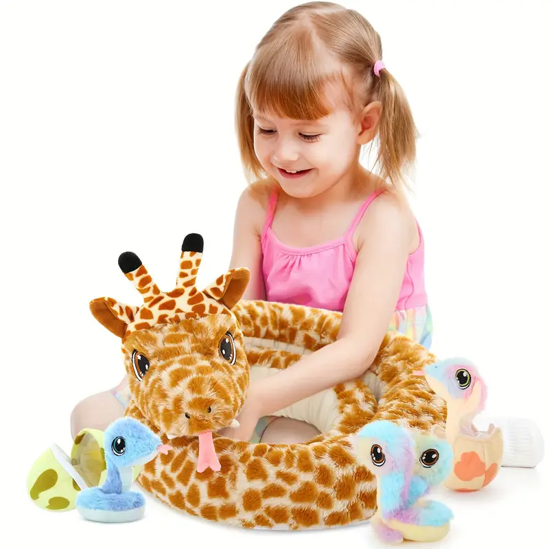 Fluffy Baby Snakes Stuffed Giraffe Snake Plush