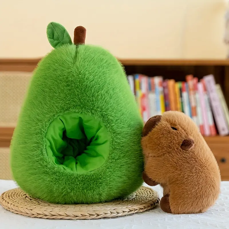 Avocado Capybara Stuffed Plush