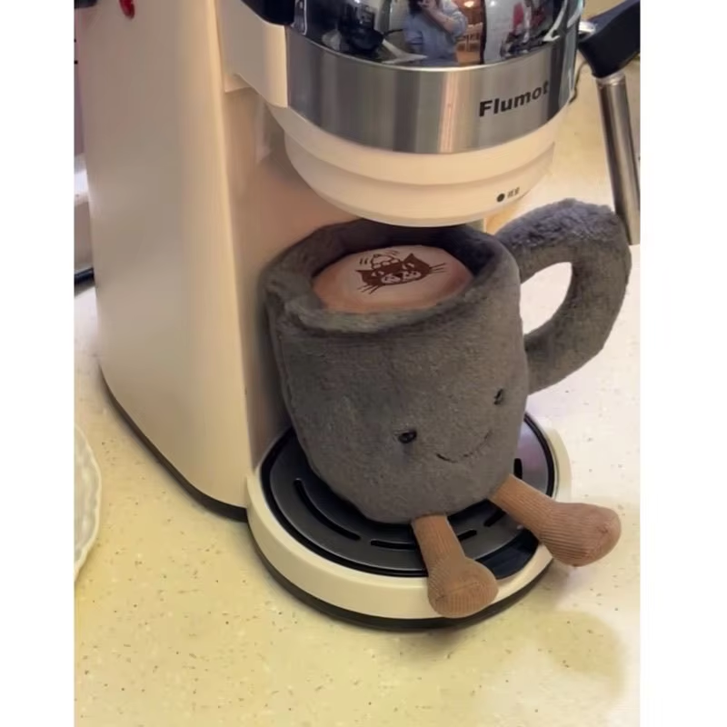 Fluffy Cat Coffee Mug Plush