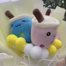 Bubble Tea Flower Bouquet Plush