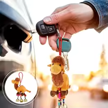 Camel With Bells Keychain Plush