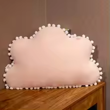 Pink Cloud Pom Pom Pillow