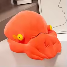 Cozy Orange Octopus Plush