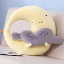 Moon Hug Cloud Pillow
