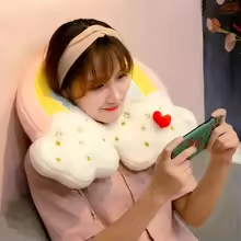 Cute Rainbow Cloud Pillow