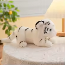 Fuzzy Baby White Tiger Plush