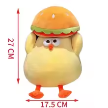 Burger Hat Chicken Plush