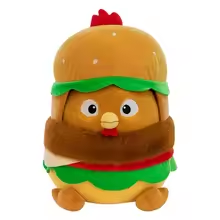 Removable Burger Hat Chicken Plush