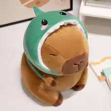 Dino Head Capybara Plush