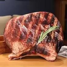 Realistic Steak Pillow Plush