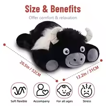 Black Weighted Highland Cow Plush