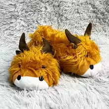 Fluffy Highland Cow Socks & Slippers