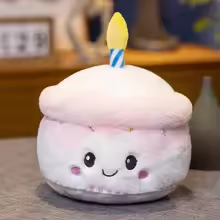Fluffy Birthday Cake Plush