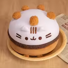 Cute Cat Ice Cream Cake Plush