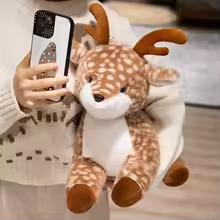Small White Dotted Deer Plush