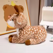 Small White Dotted Deer Plush