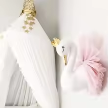 Pink Swan Wall Mount Plush