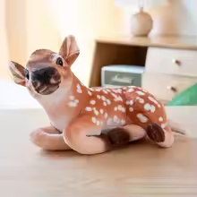 Sitting Baby Deer Lifelike Plush