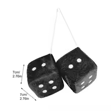 Squishy Black Car Dices Plush