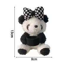 Cute Panda With Bow Car Plush