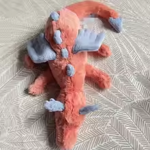 Big Orange Fluffy Dragon Plush