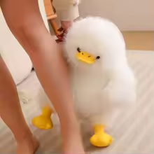 Fat White Fluffy Duck Plush