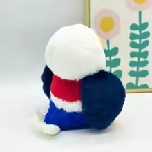 Fluffy Blue & Red Eagle Plush