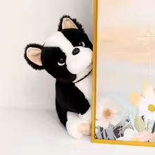 Fluffy Sitting Bulldog Plush