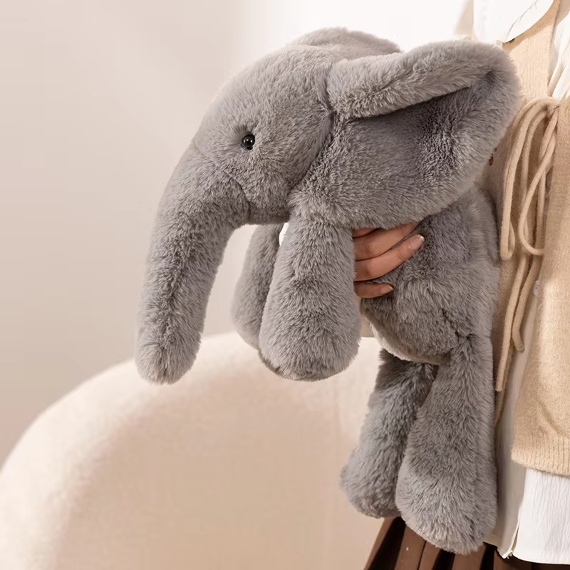 Big Fluffy Elephant Plush