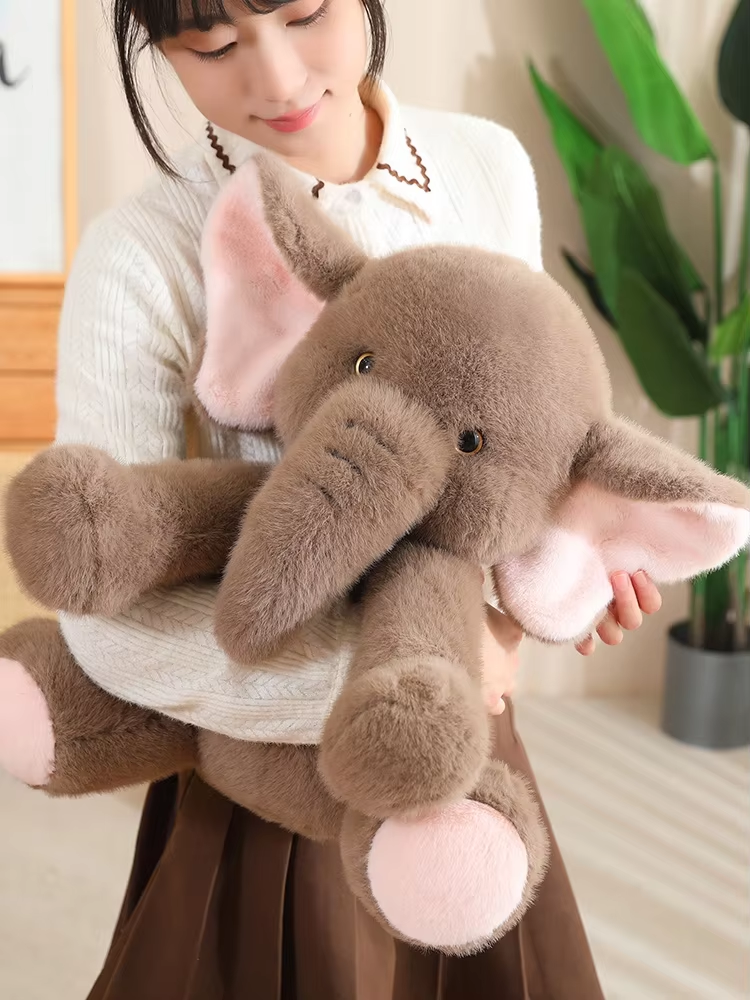 Fat Nose Fluffy Elephant Plush