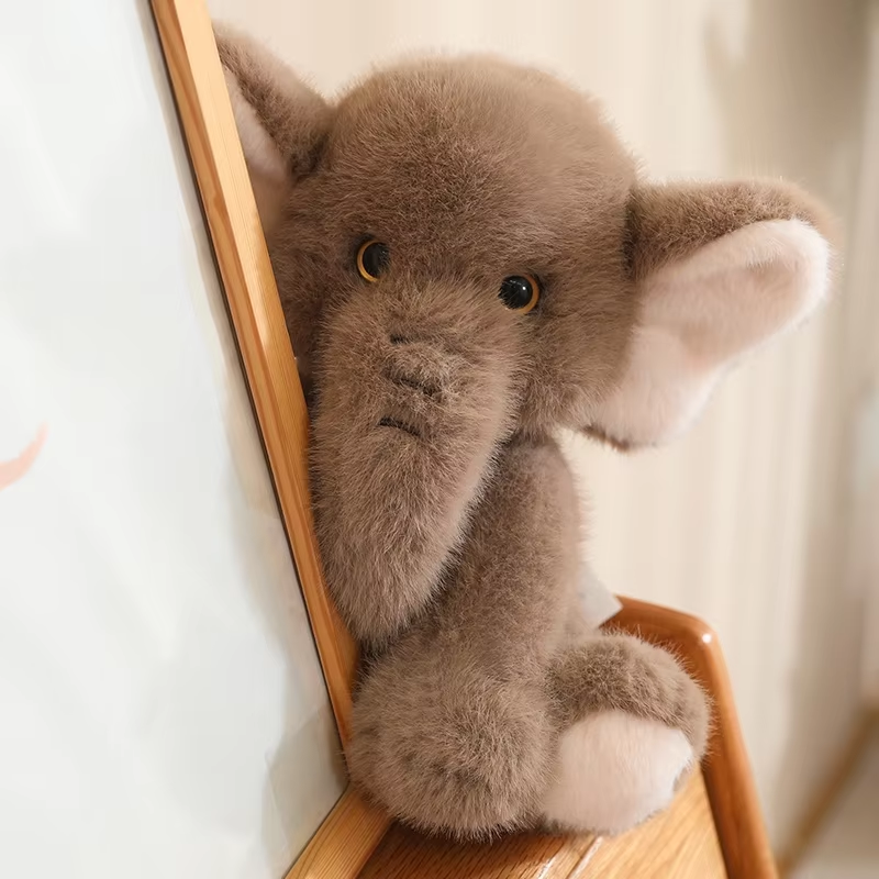 Fat Nose Fluffy Elephant Plush