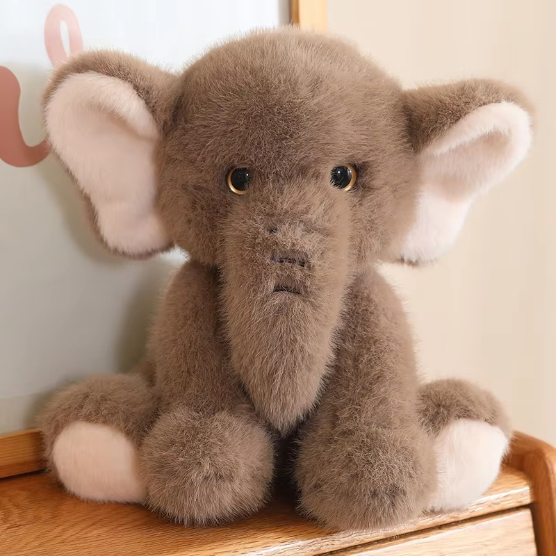Fat Nose Fluffy Elephant Plush