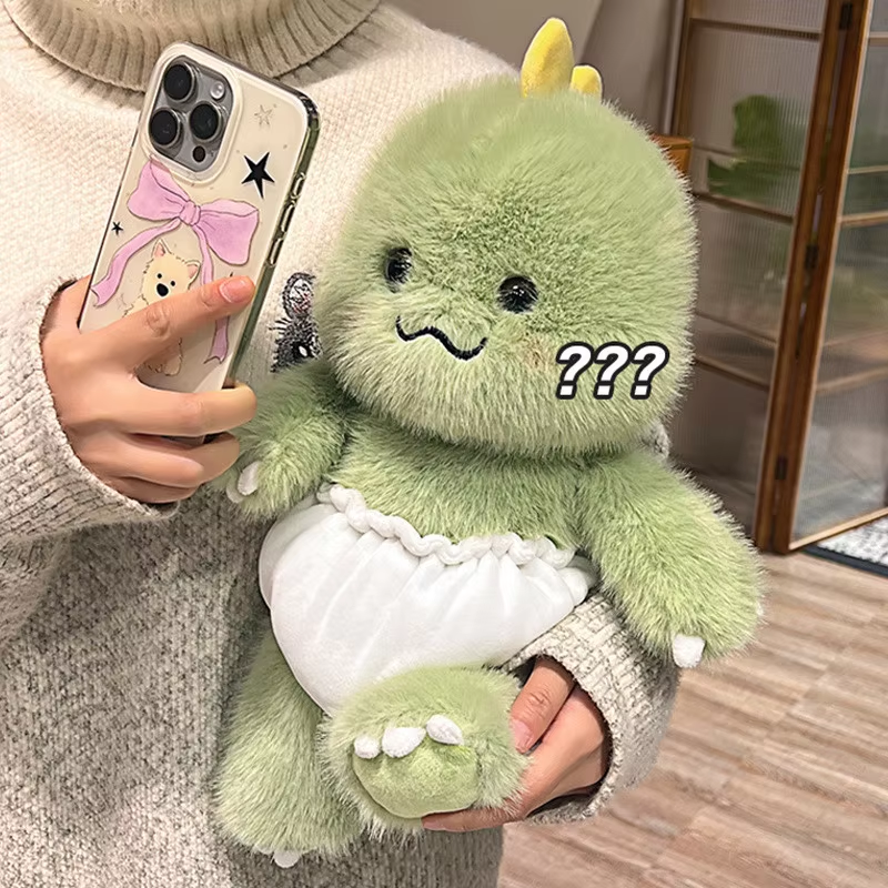 Fluffy Dino With Diaper Plush