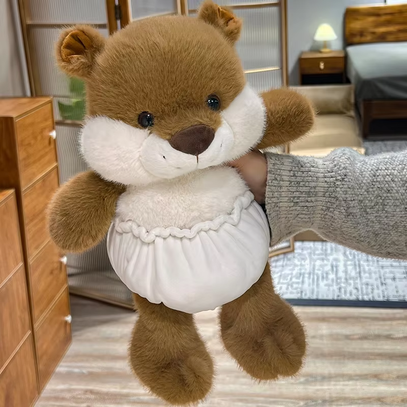 Fluffy Otter With Diaper Plush