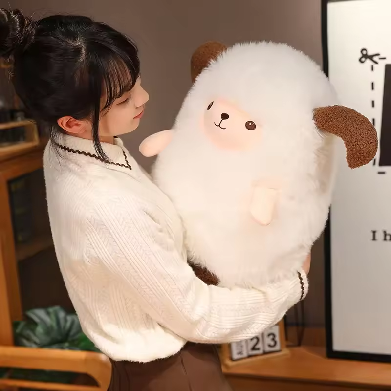 Kawaii Fluffy Goat Plush