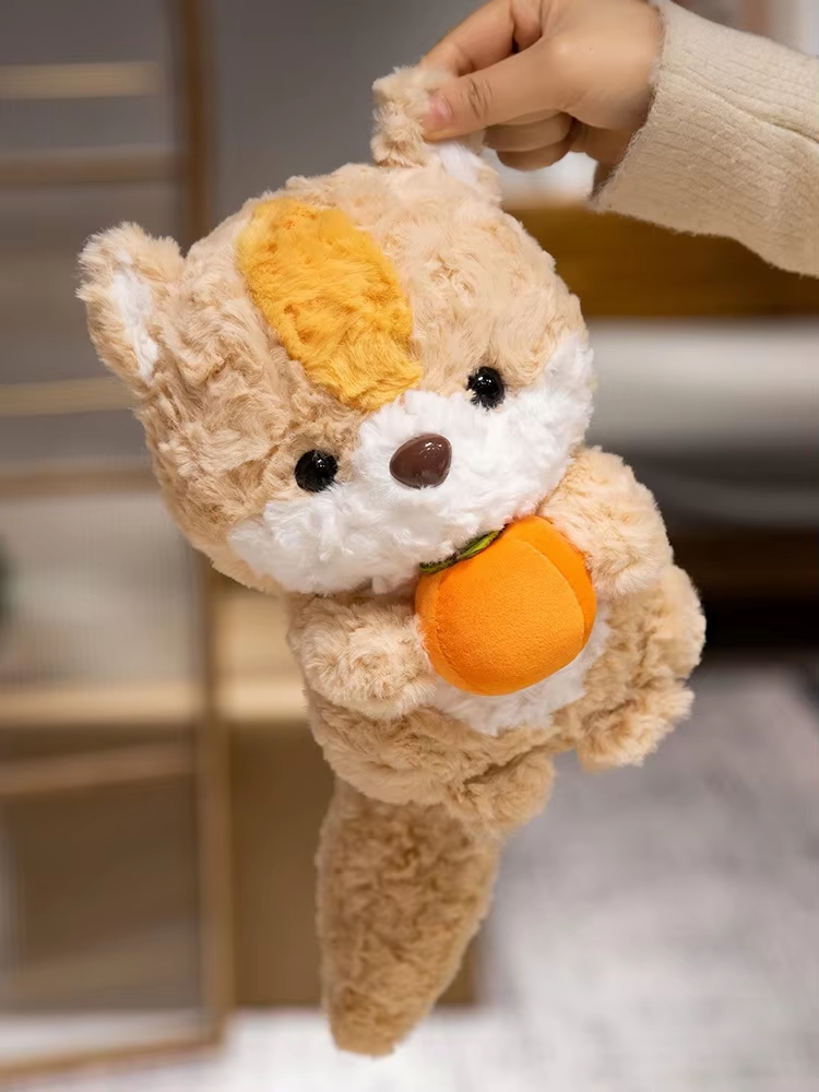 Fluffy Eating Squirrel Plush