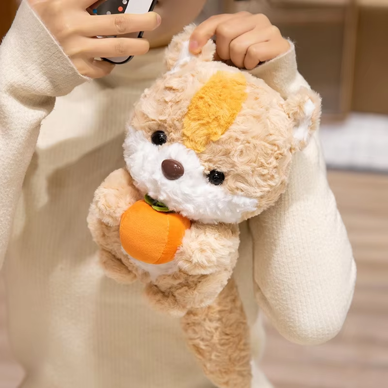 Fluffy Eating Squirrel Plush