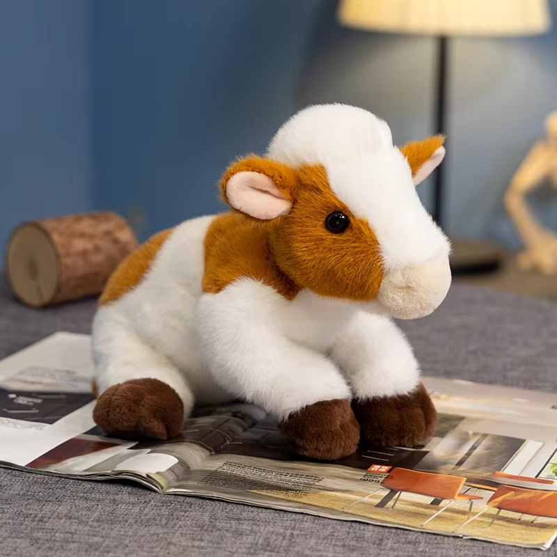 Cute Lifelike Brown Cow Plush