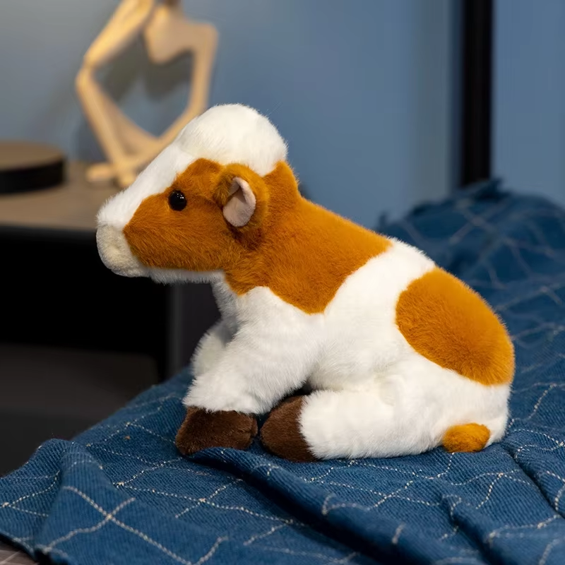 Cute Lifelike Brown Cow Plush