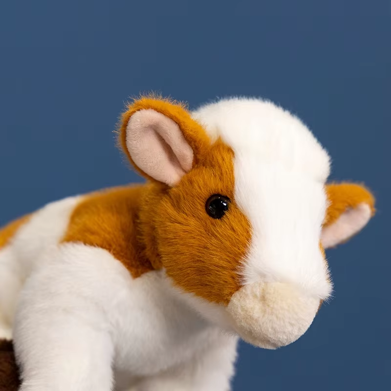 Cute Lifelike Brown Cow Plush