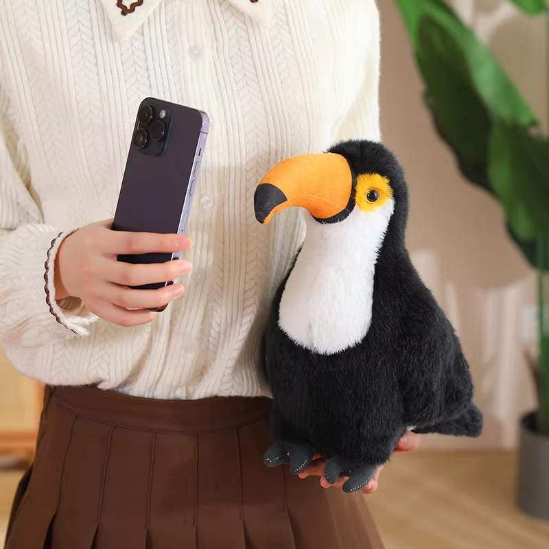 Fluffy White Toco Toucan Plush