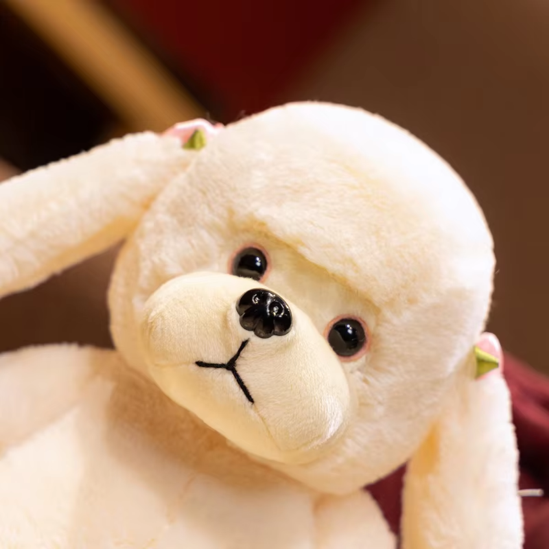 Soft White Poodle Dog Plush