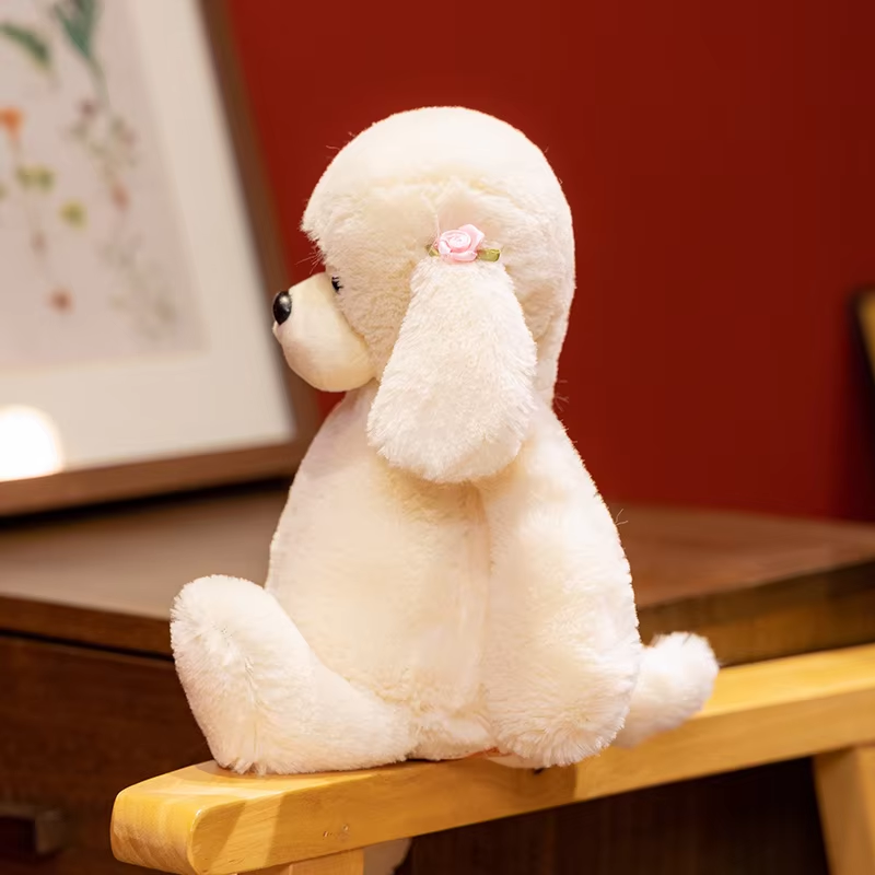 Soft White Poodle Dog Plush