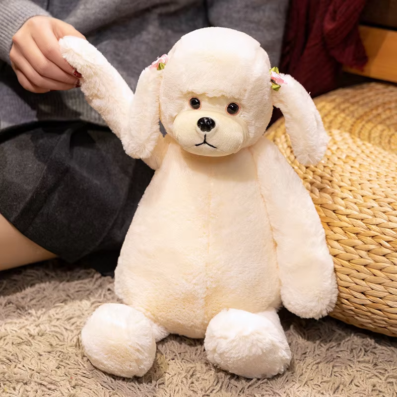 Soft White Poodle Dog Plush