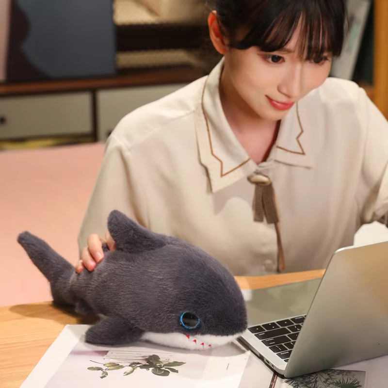 Cute Fuzzy Shark Plush
