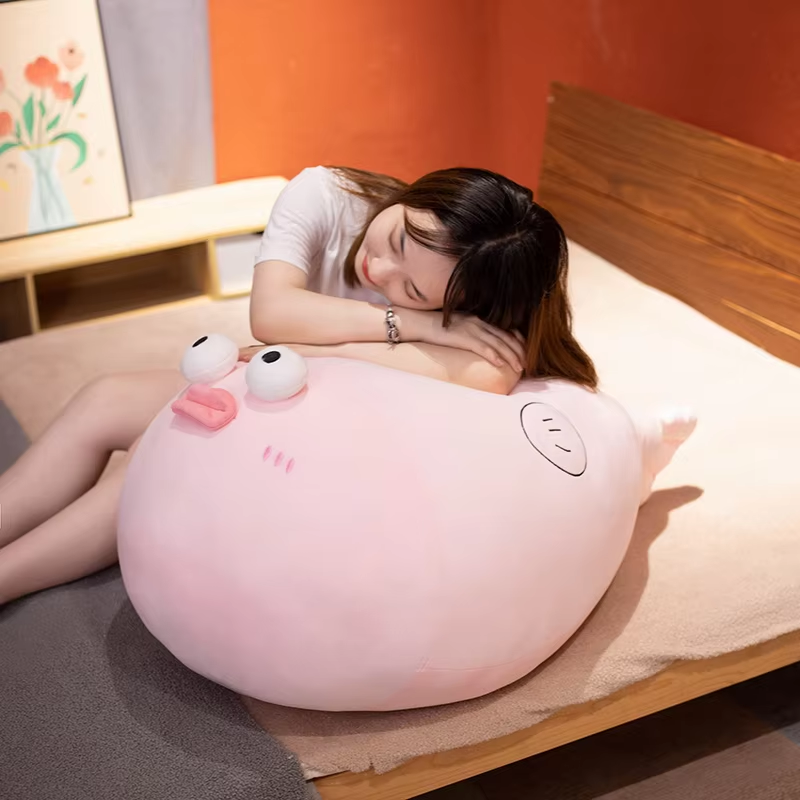 Jumbo Pink Puffer Fish Pillow Plush