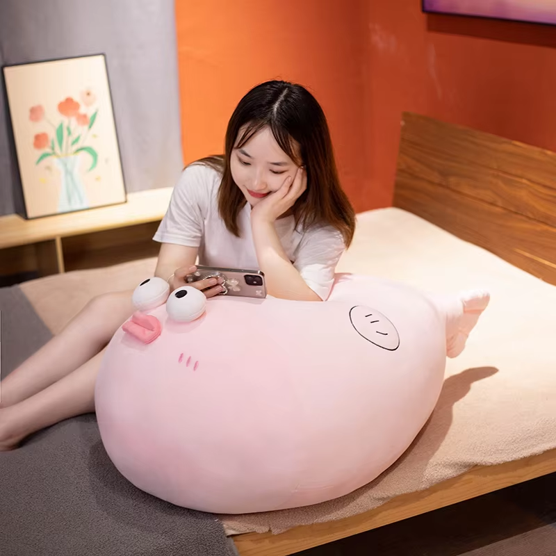 Jumbo Pink Puffer Fish Pillow Plush