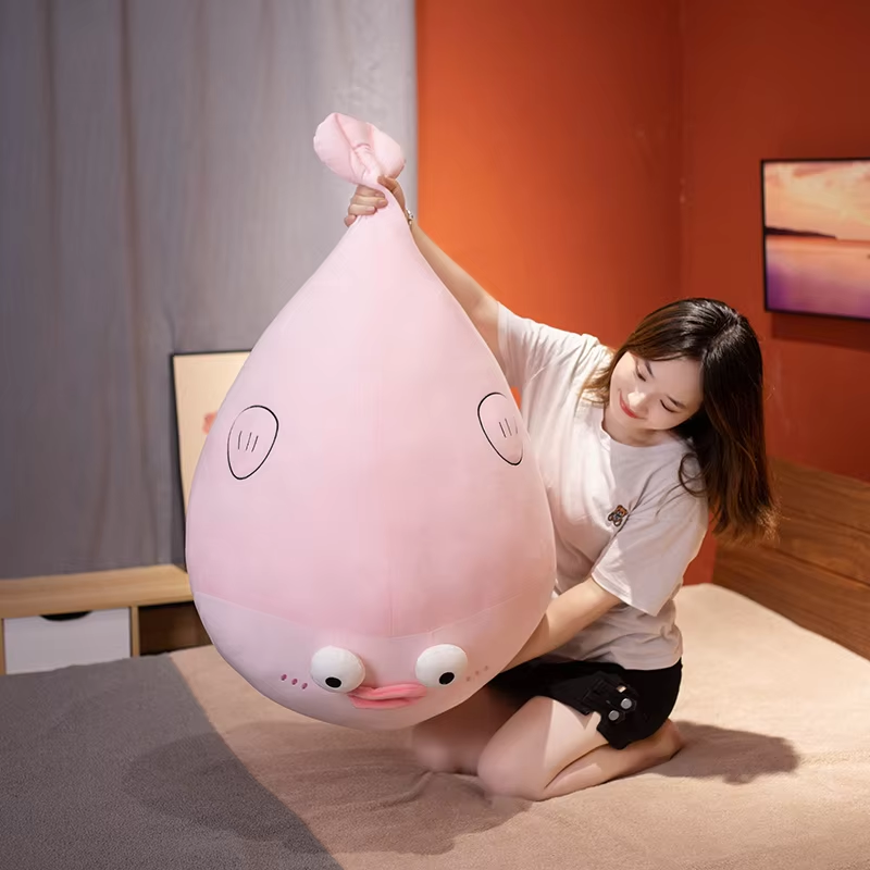 Jumbo Pink Puffer Fish Pillow Plush